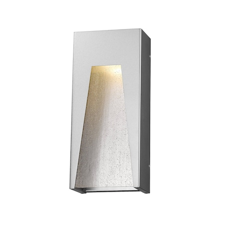 Millenial 1 Light Outdoor Wall Light, Silver And Clear Seedy
